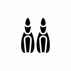 Swimming Flipper icon in vector. Logotype