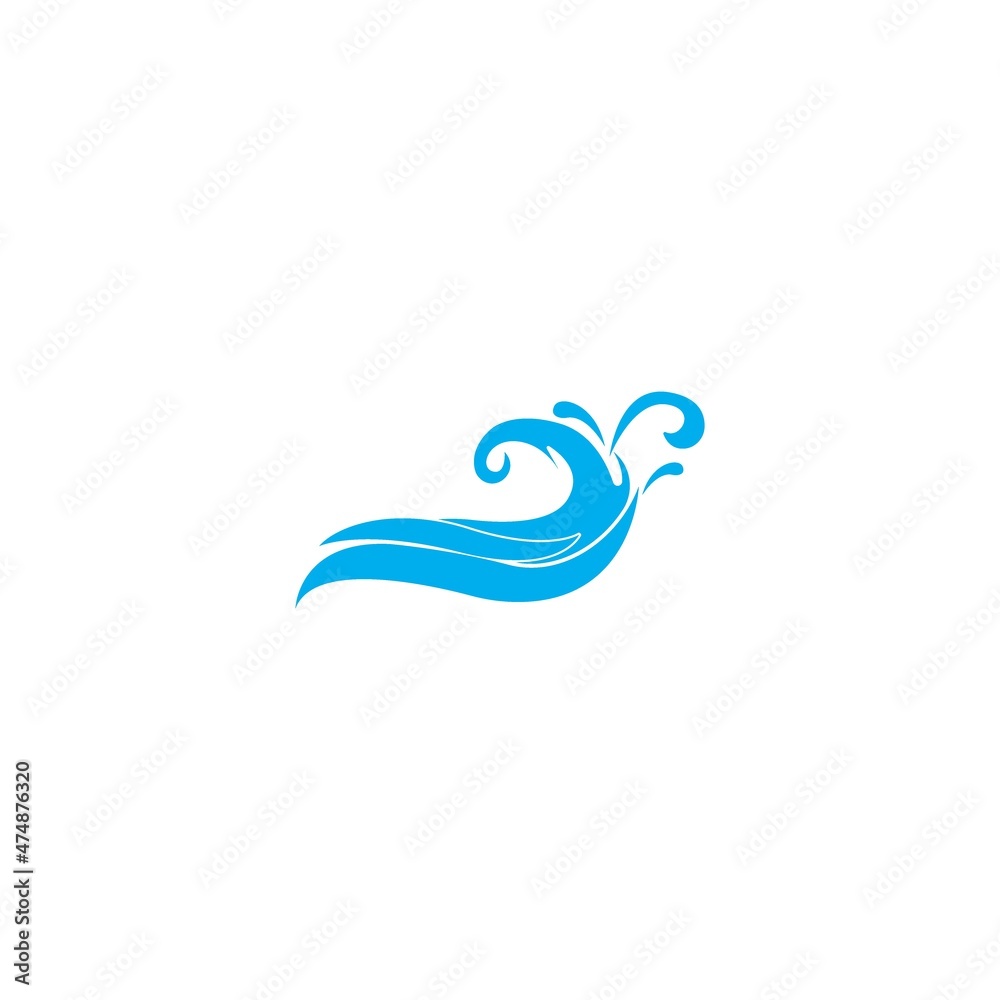 Sticker water wave logo.