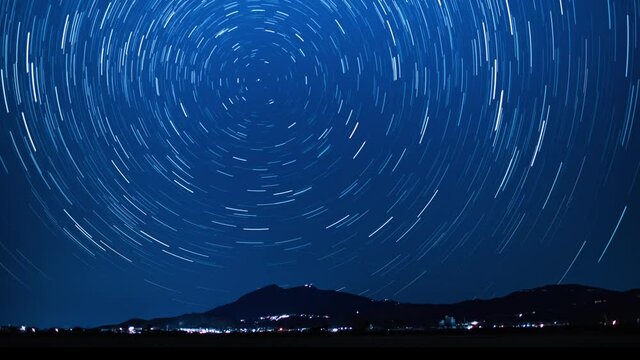 北極星と筑波山