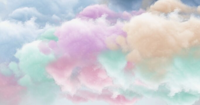 Full frame shot of pastel colored clouds in sky