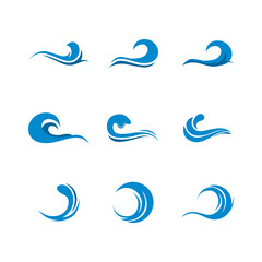 Trendy flat vector Blue Wave on white background, vector illustration can be use for web and mobile