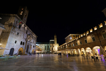 Ascoli Piceno, Marche, Italy, by night