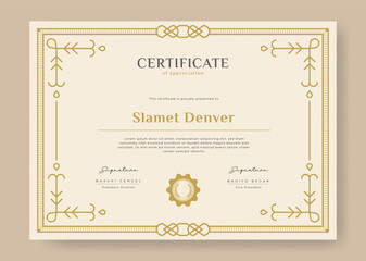 professional certificate for appreciation and achievement with retro style design