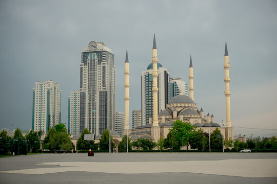 Mosque Heart of Chechnya and Grozny City