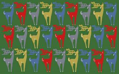 Reindeer party decoration in illustration for holidays and Christmas parties