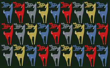Reindeer party decoration in illustration for holidays and Christmas parties
