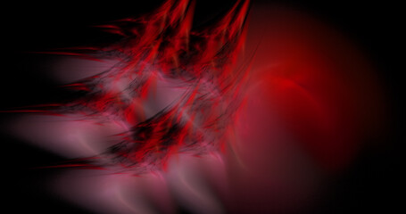 Generative fractal art. Abstract colorful glowing shapes. Fantasy light background. Digital fractal art wallpaper. 3d rendering 