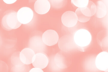 Blurred lights pink background. Abstract bokeh with soft light. Trendy color