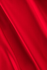 draped red silk fabric of satin weave, texture, background