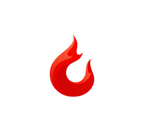 illustration of a red fire