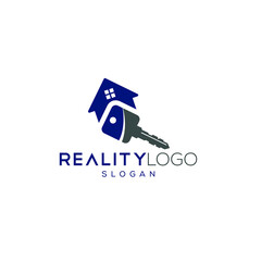 Abstract reality home logo design, key logo design.