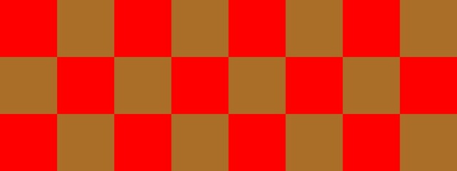 Checkerboard banner. Brown and Red colors of checkerboard. Big squares, big cells. Chessboard, checkerboard texture. Squares pattern. Background.