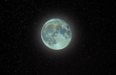 Fototapeta na wymiar Luna HDR