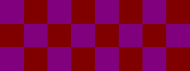 Checkerboard banner. Maroon and Purple colors of checkerboard. Big squares, big cells. Chessboard, checkerboard texture. Squares pattern. Background.