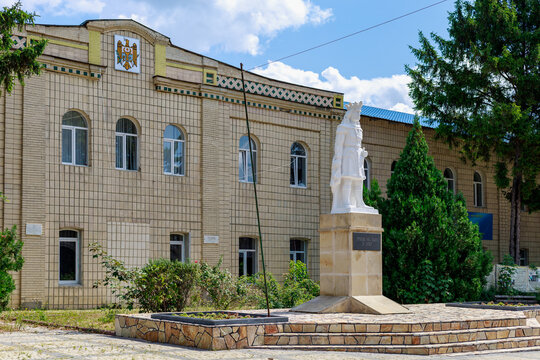 Monument to Stefan cel Mare. Background with copy space for text. Illustrative editorial. July 24, 2021 Edinet Moldova