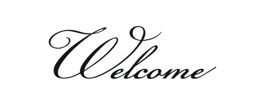 Welcome template design. Welcome logo design.