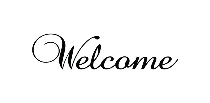 Welcome template design. Welcome logo design.
