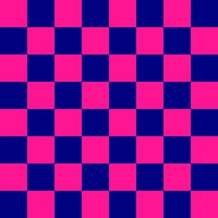 Checkerboard 8 by 8. Navy and Deep pink colors of checkerboard. Chessboard, checkerboard texture. Squares pattern. Background.