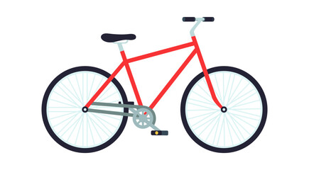 Bicycle and transportation flat vector illustration.