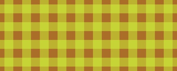 Banner, plaid pattern. Brown on Lime color. Tablecloth pattern. Texture. Seamless classic pattern background.