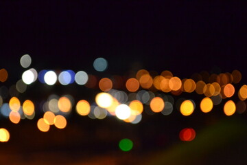 The lights of the night city give an incredible glow.