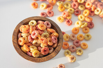 Delicious and nutritious fruit cereal loops flavorful.