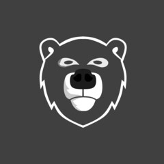 Polar bear head vector
