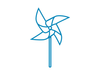 こどもの日 風車 青 白 端午の節句 アイコン ぬりえ