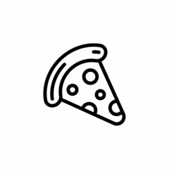 Pizza icon in vector. Logotype;