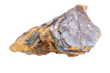 macro mineral stone sapphire on a white background