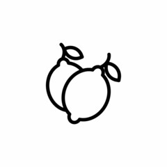 Lemon icon in vector. Logotype;
