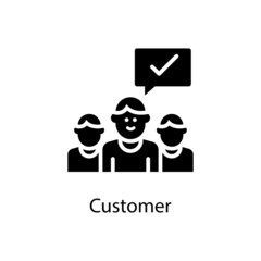 Customer vector Solid Icon Design illustration. Activities Symbol on White background EPS 10 File