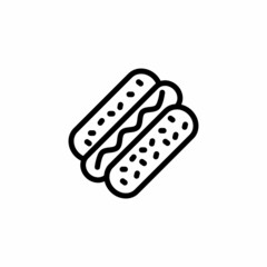 Chicken Hot Dog icon in vector. Logotype;