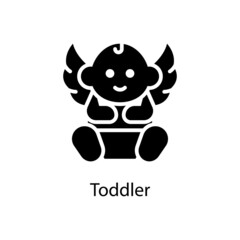 Toddler vector Solid Icon Design illustration. Activities Symbol on White background EPS 10 File