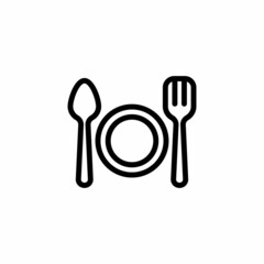 Cutlery icon in vector. Logotype;
