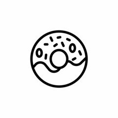 Donuts icon in vector. Logotype;