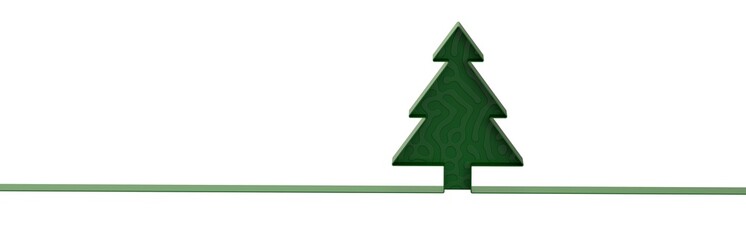 scene abstract christmas tree 3d rendering
