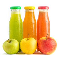 Bottle of juice isolated on white background