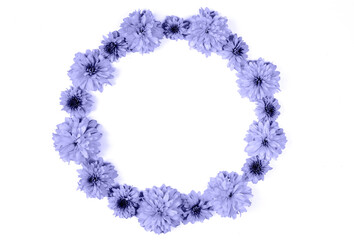 Abstract lilac background. Natural textured. Top view. Trendy color of the year 2022