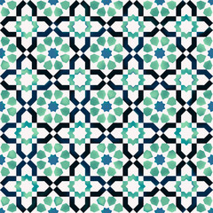 Moroccan seamless pattern. Abstract geometric pattern in Arabic style. Print for textile, wallpaper, gift wrapping and architecture decorate..