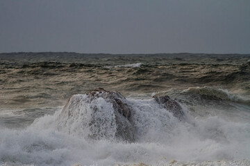 Rough rocky sea