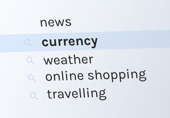 Search bar and web screen flat vector illustration.