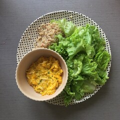 Chicken with salad