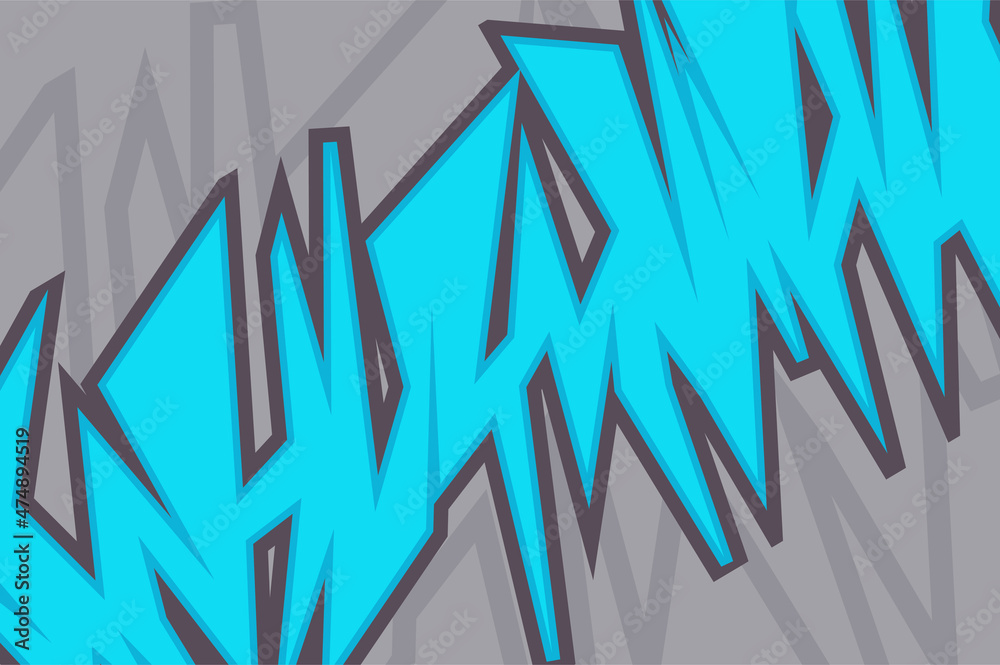 Wall mural abstract background with simple graffiti art