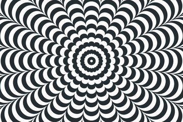Psychedelic optical illusion background design template
