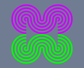 abstract background with green and purple circles