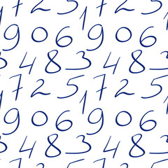 Seamless background with numbers from zero to nine.