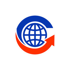 C Arrow Globe Logo can be used for company, icon, and others.