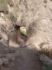 Rock arch on Bright Angel Trail leading down to the Colorado River, Grand Canyon, Arizona, USA