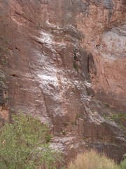 Steep sandstone rock walls in majestic Grand Canyon displaying different geological ages, Grand Canyon, Arizona, USA